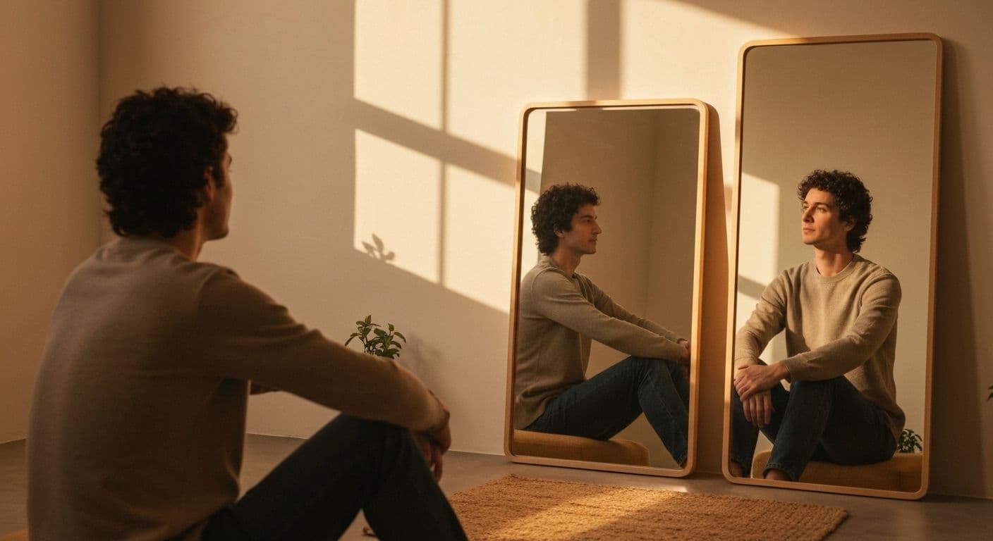 Person reflecting on emotions while working with self-awareness coach to improve relationship dynamics