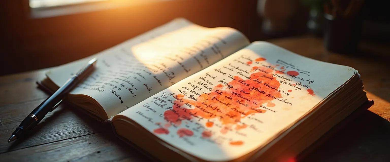 Person writing in a guided grief journal to process anger and promote healing