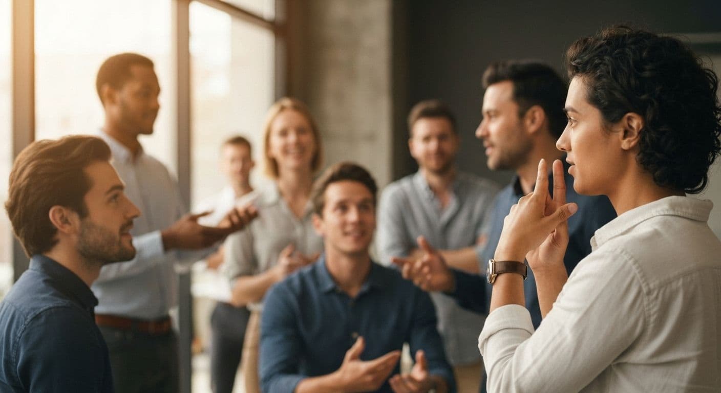 Person practicing EQ social awareness exercises while observing group dynamics in everyday settings