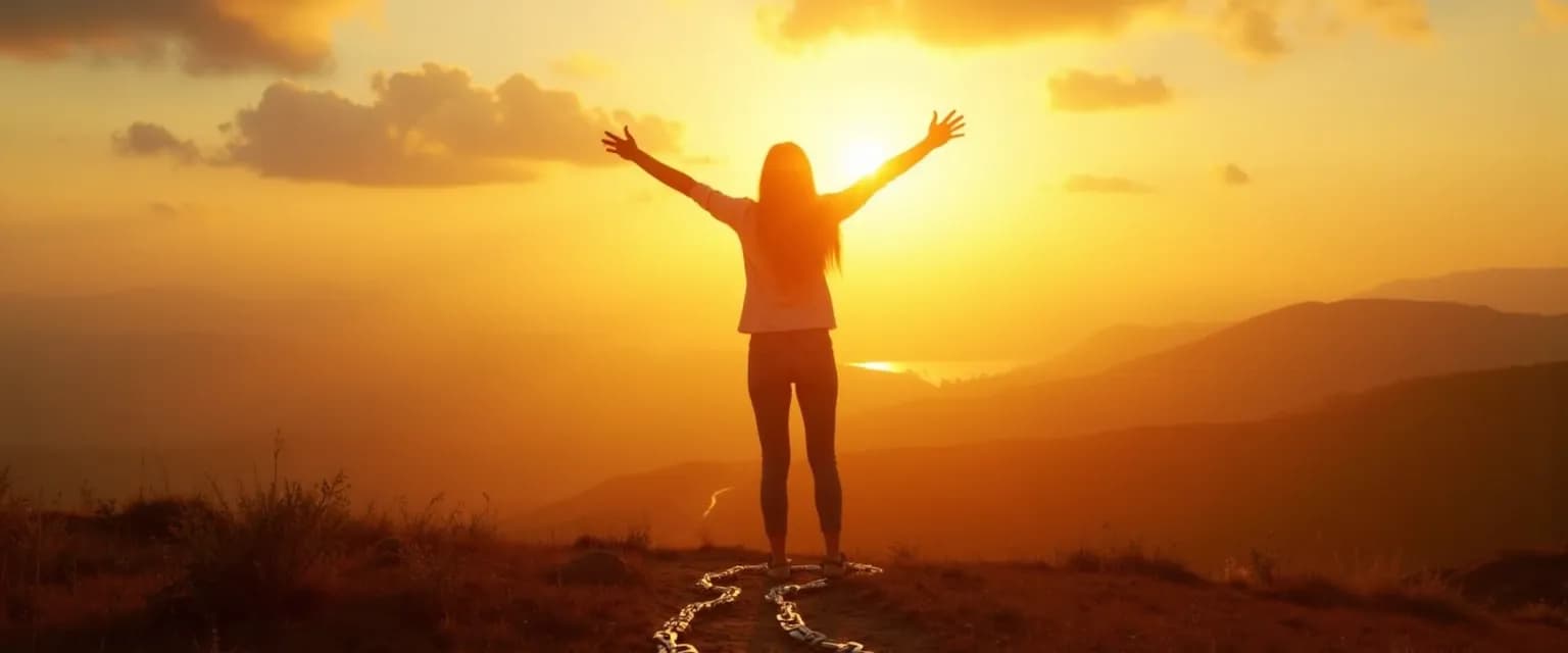 Woman embracing self-love and confidence after heartbreak, ready for new love