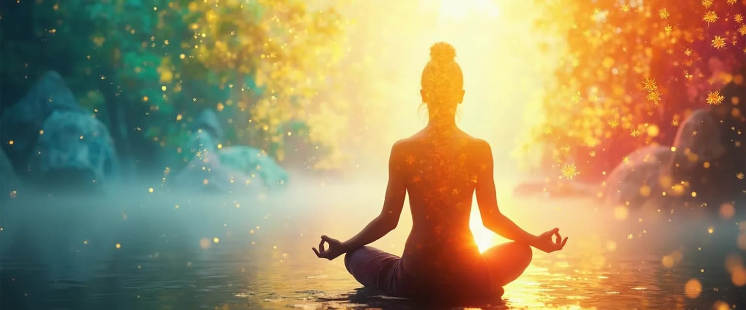 Person practicing self-awareness in EQ techniques with a calm expression