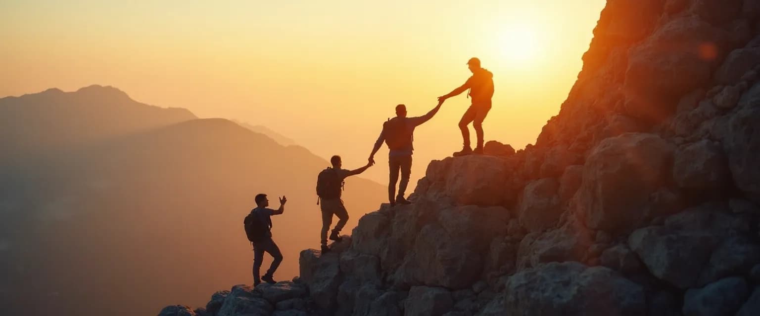Business leader demonstrating resilient leadership during a team meeting while maintaining positive morale