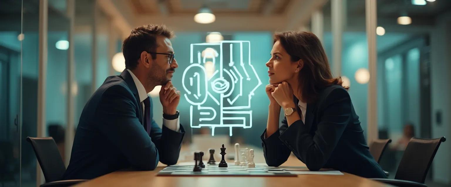 Manager using emotional intelligence in workplace to navigate office politics successfully