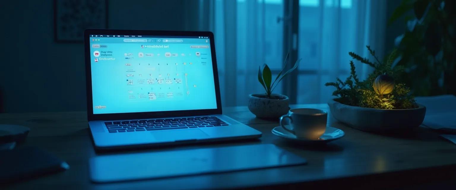 Digital mindfulness bell calendar on smartphone showing scheduled mental health breaks