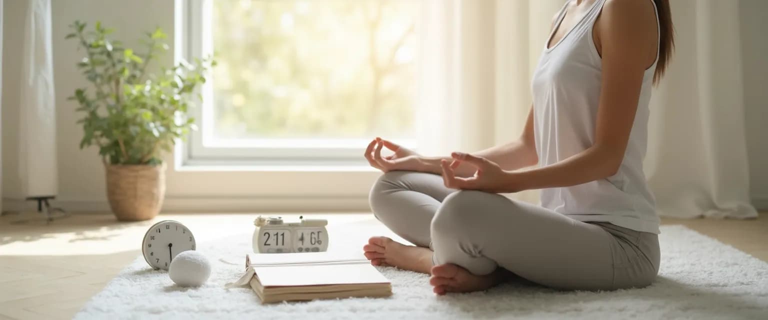 Person practicing quick self awareness and insight exercises during daily activities