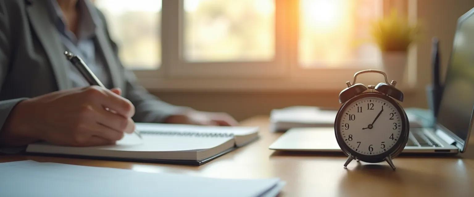 Person using the 2-Minute Focus Reset technique to overcome their distracted mind