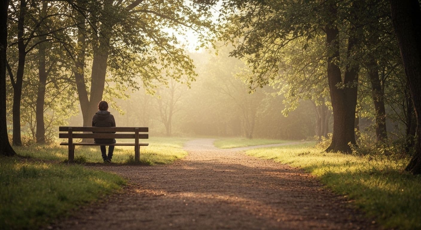 Person finding peace through alternative grief support paths beyond traditional grief share groups