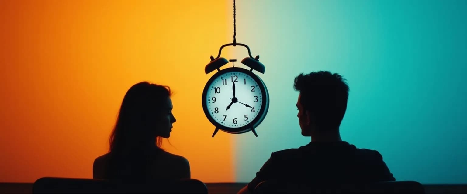 Couple breaking the procrastination cycle in relationship communication with honest conversation