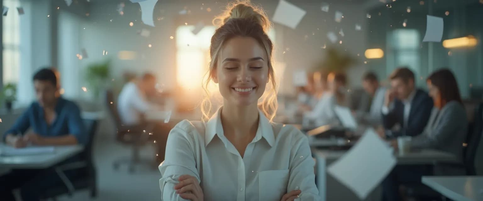 Professional using practical emotional intelligence techniques during a high-pressure meeting