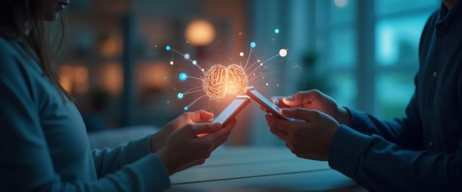 Person demonstrating emotional intelligence in digital communication with virtual team members