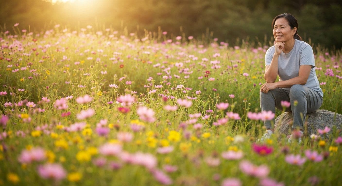 Person actively healing a broken heart through mindful movement and self-compassion practices