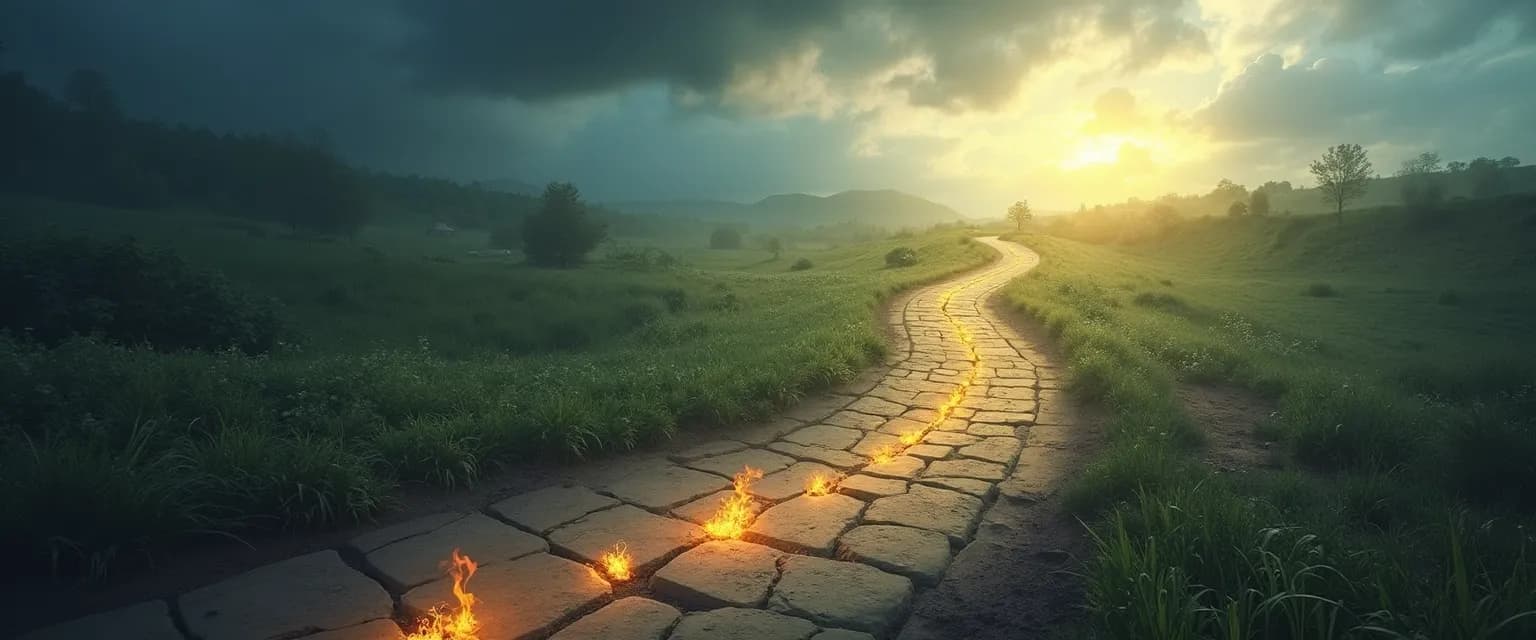 Diagram showing the 7 unexpected steps of a breakup journey and emotional turning points