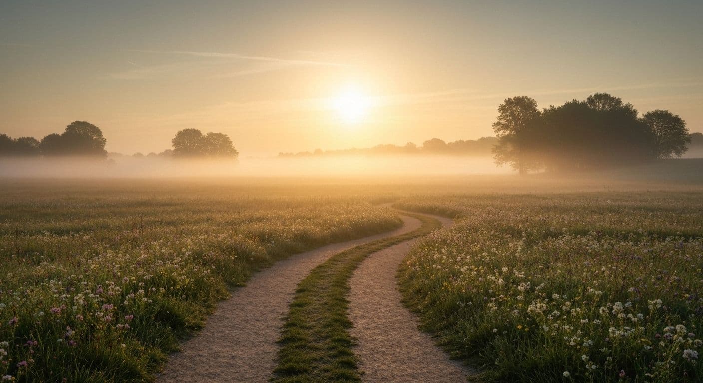 Person experiencing good grief while looking toward a bright horizon, symbolizing healthy progression through loss