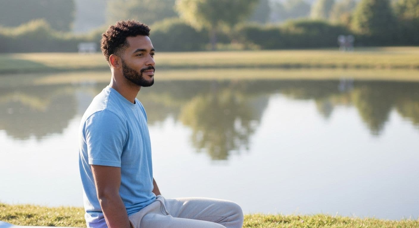 Person practicing daily self exploration self awareness through mindful reflection and emotional check-ins