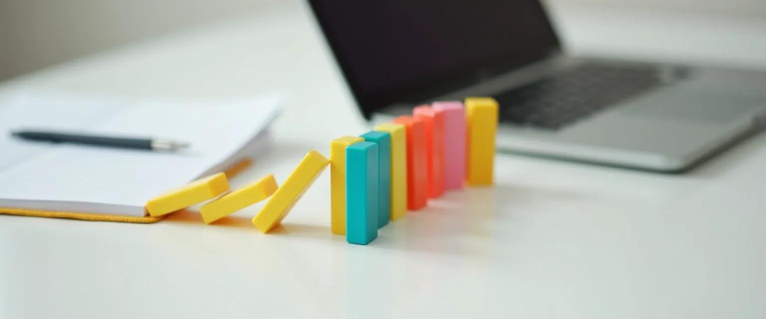 Person breaking down tasks on whiteboard, illustrating step-by-step project management for overcoming procrastination