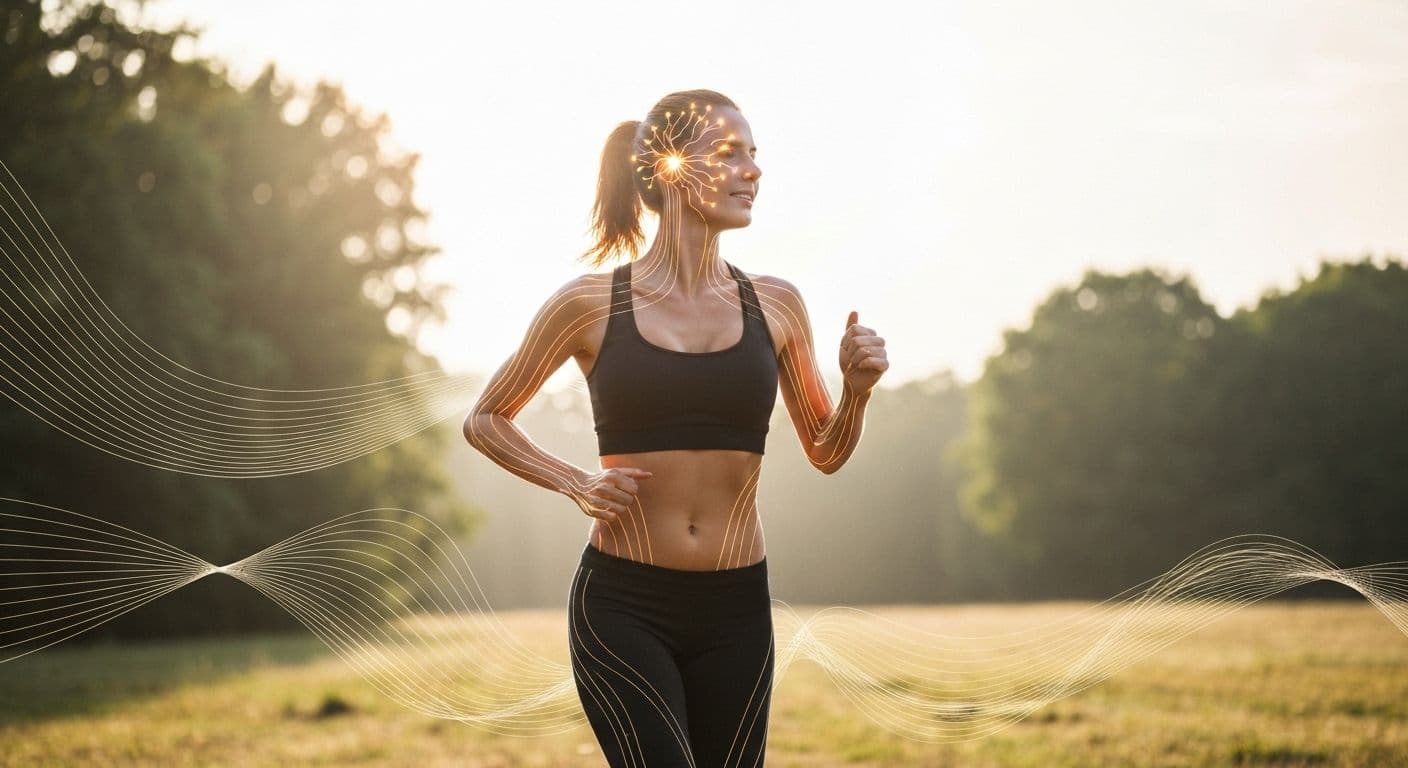 Person experiencing mental clarity through physical movement illustrating sound mind and body connection