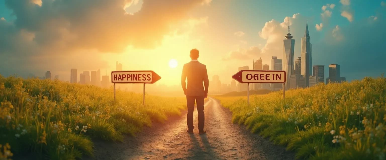 Professional smiling while working, demonstrating the happiness advantage in career growth