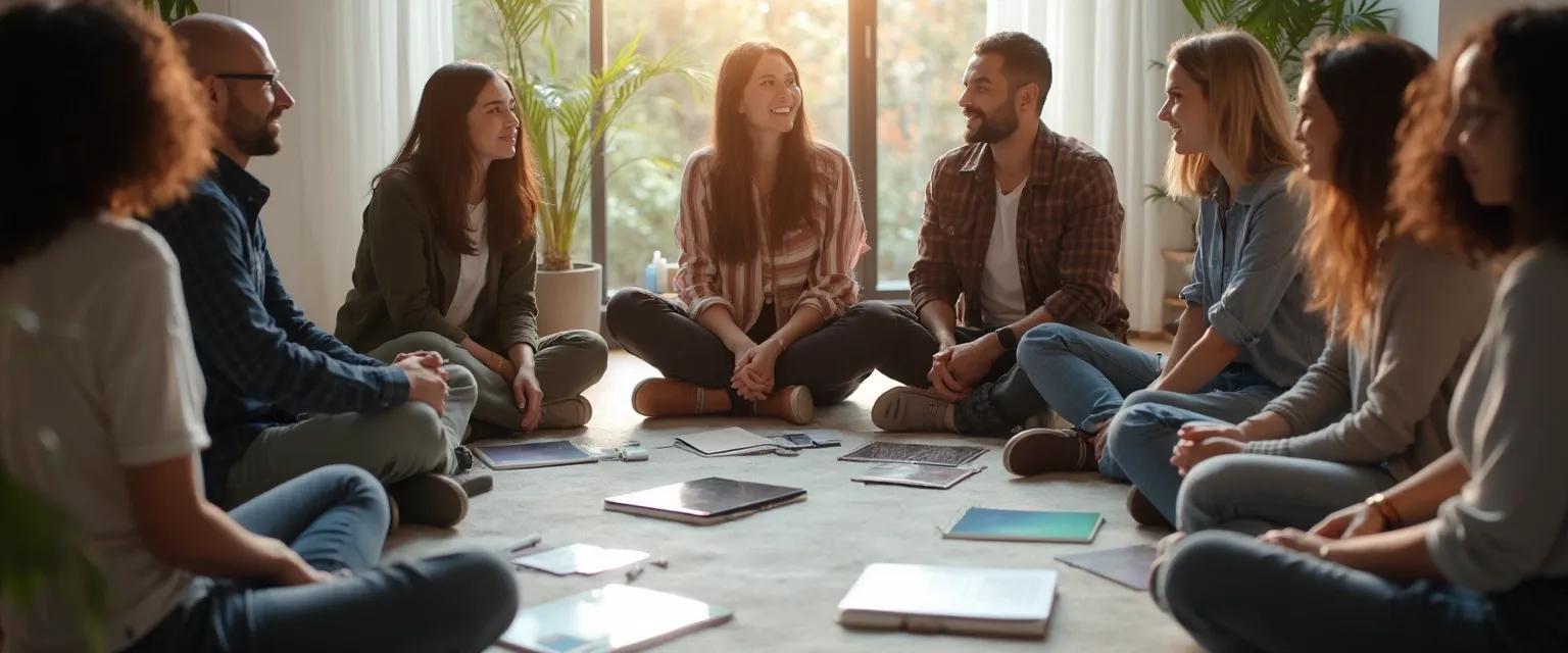 Manager facilitating self awareness exercise during team meeting - self awareness case study