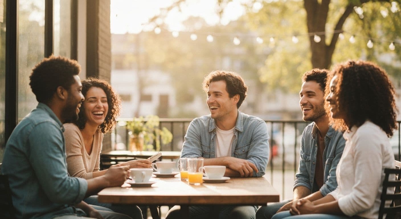 Person reconnecting with friends, illustrating tips for getting over a breakup through meaningful social connections