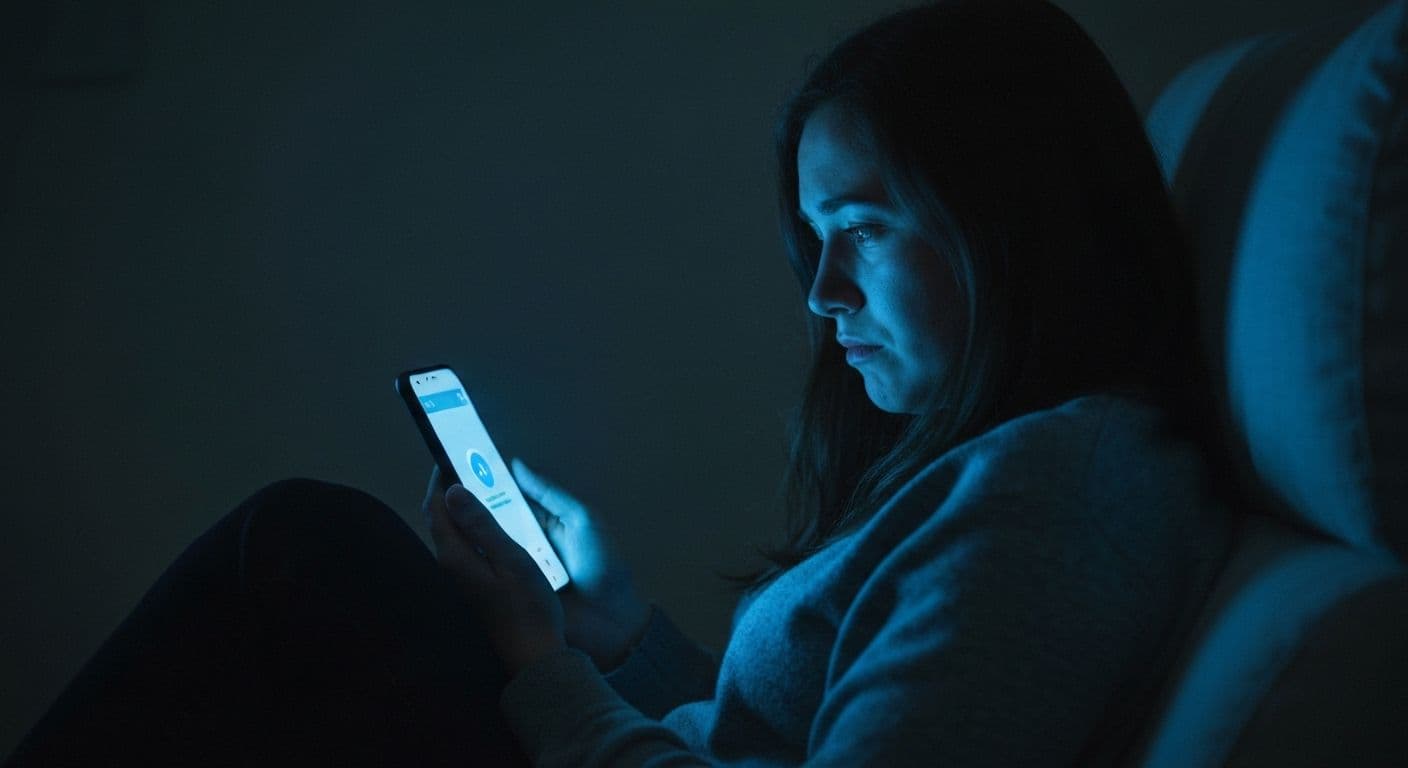 Person holding phone while moving on from a breakup and learning to stop checking ex's social media
